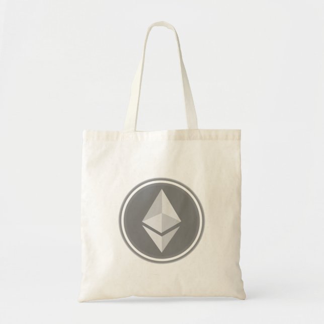 etherum logotyp stil tygkasse (Framsidan)