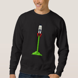Etherum Rocket Pump Grönt Candle Eth Cryptocurren Lång Ärmad Tröja
