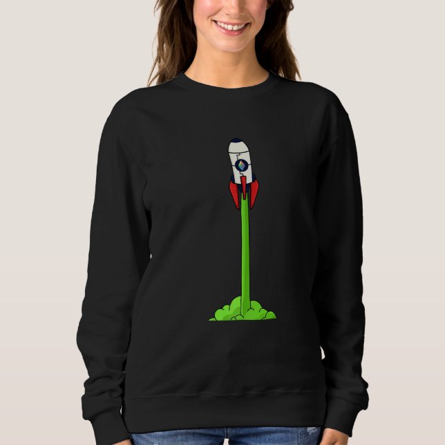 Etherum Rocket Pump Grönt Candle Eth Cryptocurren T Shirt (Framsida)