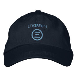 Etherum Symbol - ljusblått embroierat basebollsock Broderad Keps