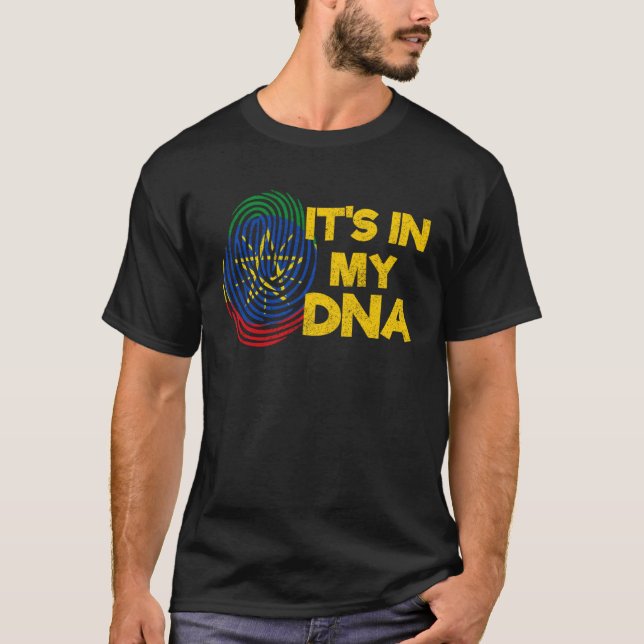 Ethiopia Ethiopian DNA Africa Flag Proud Love Mela T Shirt (Framsida)