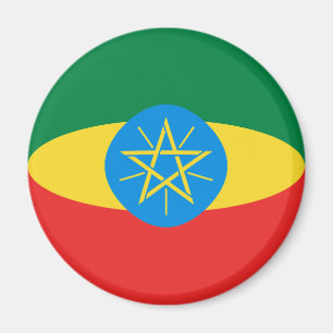 Ethiopia Fisheye Flagga Magnet