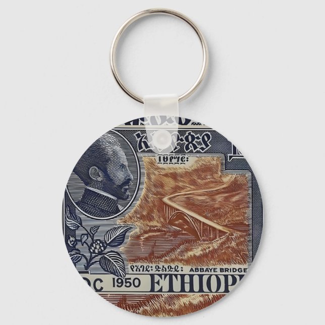 Ethiopia Haile Selassie Rasta Jah Rastafari Roots Nyckelring (Framsida)