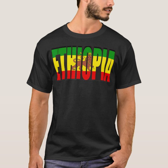 Ethiopia In Ethiopia Flag Ethiopian T-Shirt (Framsida)