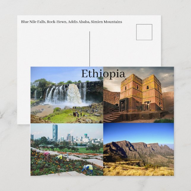 Ethiopia Postcard Helg Vykort (Fram/baksida)