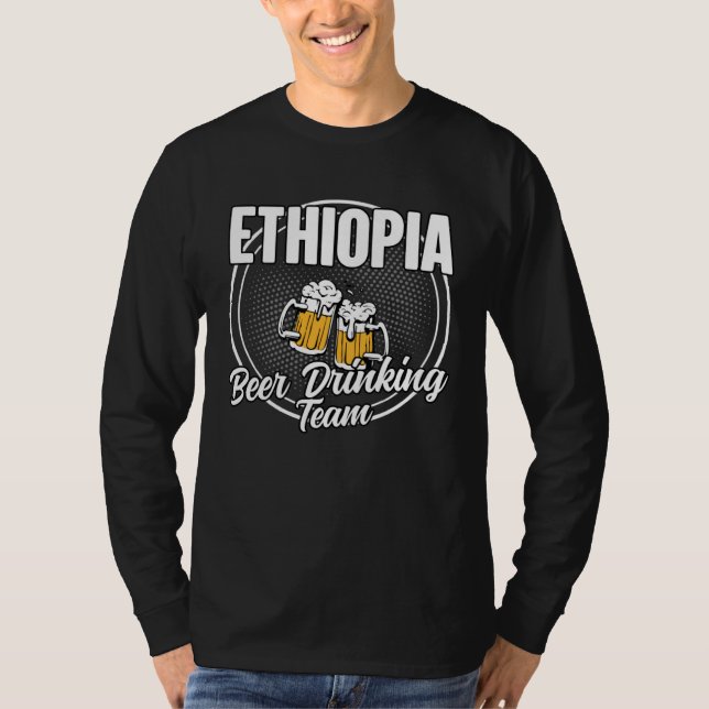 Ethiopia Squad Ale  Ethiopian Beer Drinking Team T Shirt (Framsida)