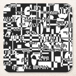 Ethiopian Cities Underlägg Papper Kvadrat