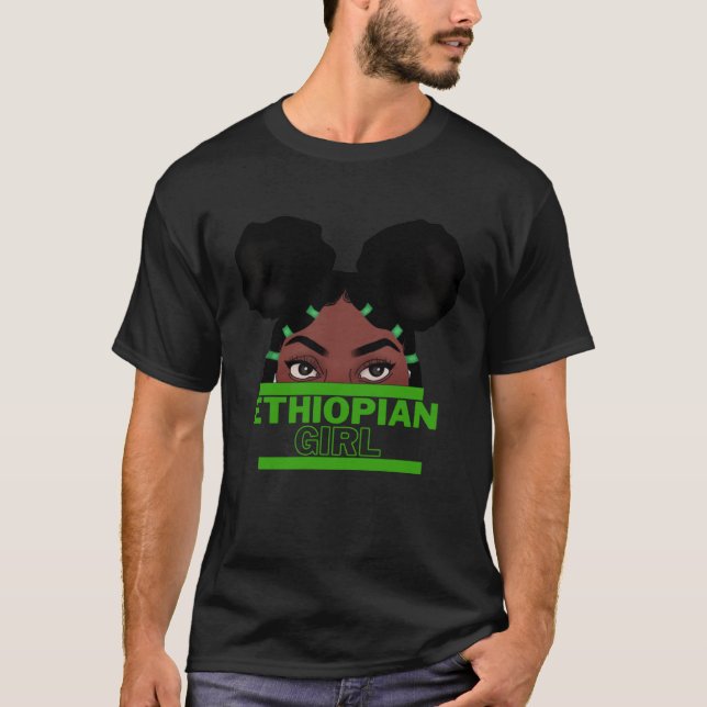 Ethiopian Girl  Beautiful Ethiopian Eritrean Amhar T Shirt (Framsida)