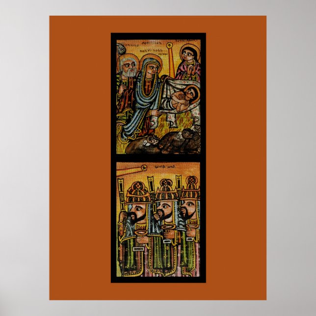 Ethiopian Nativity Icon Poster (Framsidan)