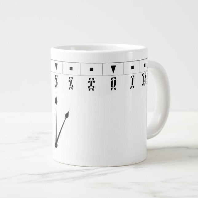 Ethiopian Numeral Clock Jumbo Mugg (Framsida höger)