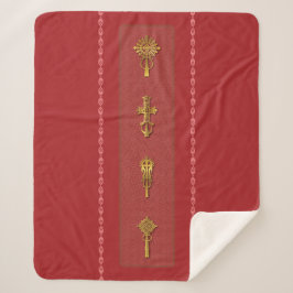 Ethiopian Orthodox Crosses – Gold on Red