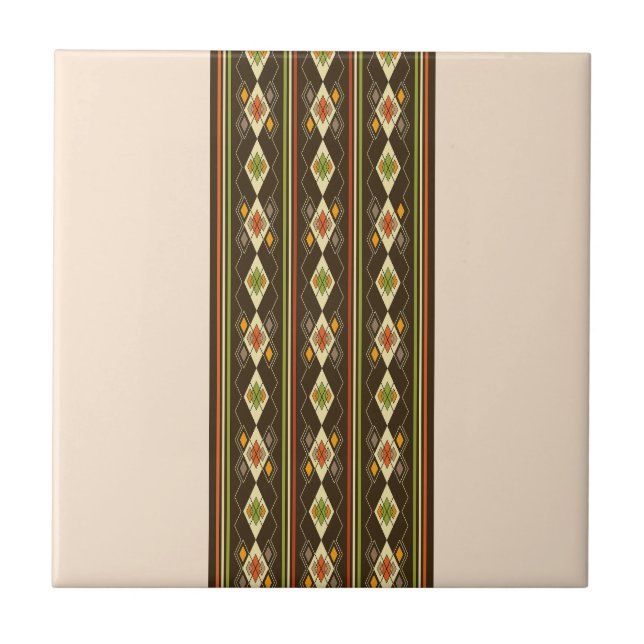 Ethiopian Tebeb Pattern Kakelplatta (Framsidan)