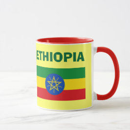 Ethiopiav- ET kodifierar flaggamuggen Mugg