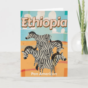 Ethiopien Vintage Resa Affisch Helgkort