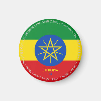 Ethiopiens flaggmagnet magnet