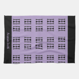 Ethnic African Art Mönster, Lila Dekorativ kudde Kökshandduk