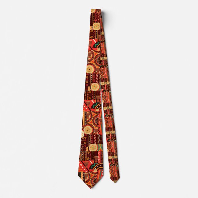 Ethnic Afrocentric Kente Tribal Mönster Slips (Framsida)