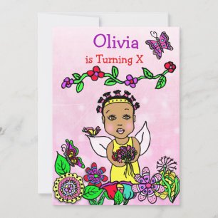 Ethnic American Fairy Birthday Inbjudningar
