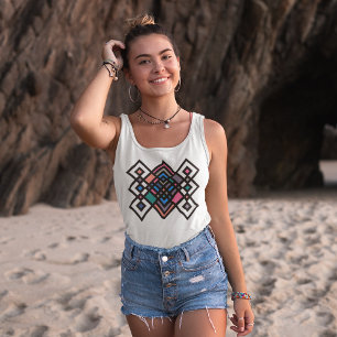 Ethnic Aztec Linne Med Racerback