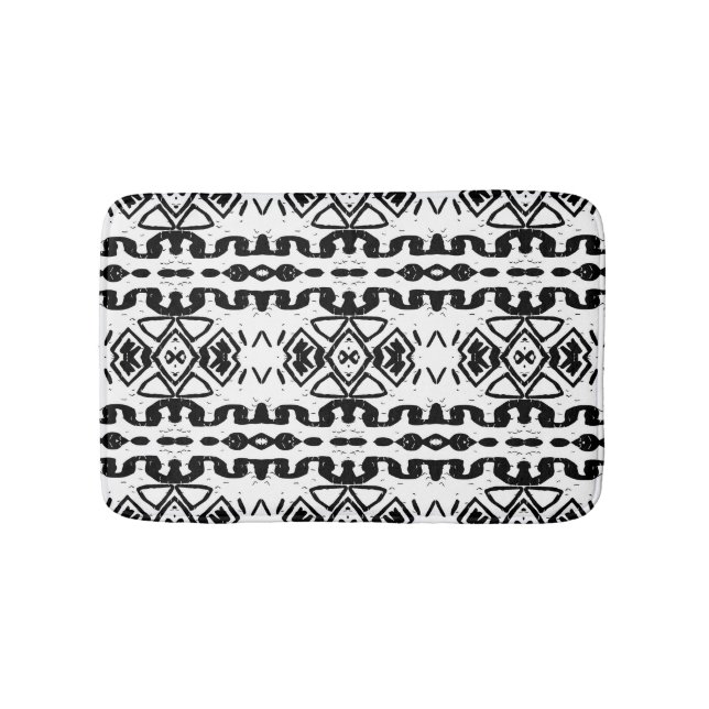 Ethnic Aztec, Vintage Stripe Mönster. Badrumsmatta (Framsidan)