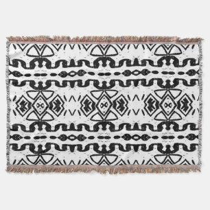 Ethnic Aztec, Vintage Stripe Mönster. Filt