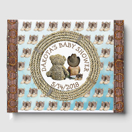 Ethnic Baby Shower Guest Bok, Baby Lil Cowboy Gästböcker