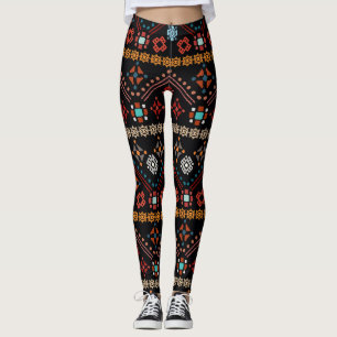 Ethnic Boho: Colorful Tribal Seamless. Leggings