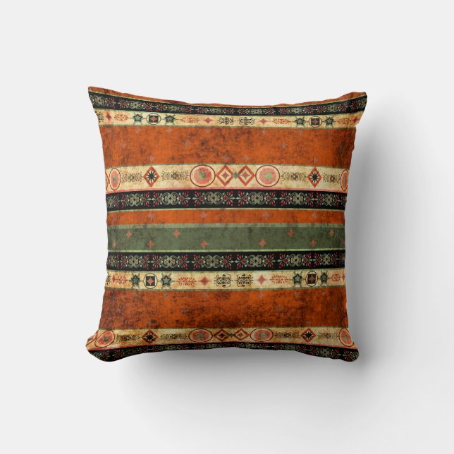 Ethnic Boho Grunge, Colorful Mönster. Kudde (Framsida)