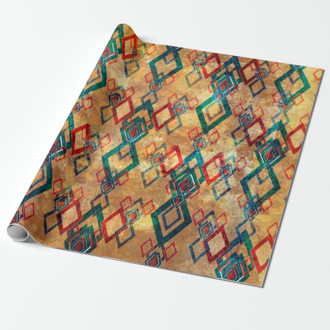 Ethnic boho grunge old mönster. Utskrift av konstf Presentpapper (Utrullad)