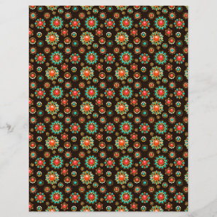 Ethnic Brooches Seamless Mönster