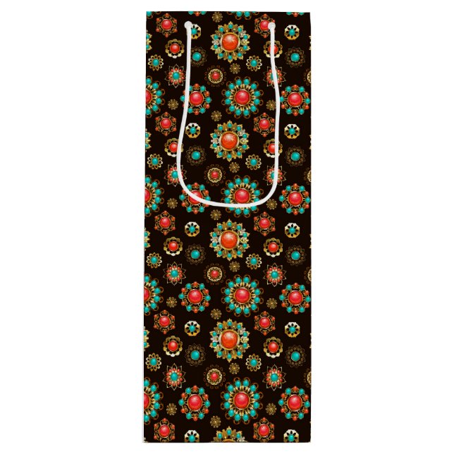 Ethnic Brooches Seamless Mönster (Framsidan)