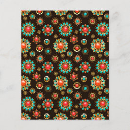 Ethnic Brooches Seamless Mönster