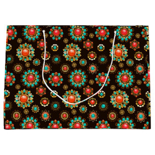 Ethnic Brooches Seamless Mönster
