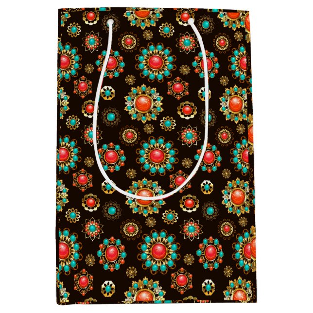 Ethnic Brooches Seamless Mönster (Framsidan)