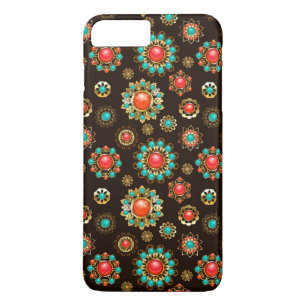Ethnic Brooches Seamless Mönster