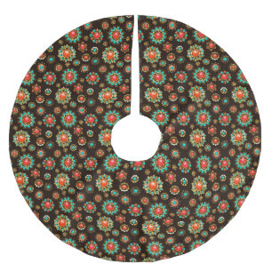 Ethnic Brooches Seamless Mönster Julgransmatta Borstad Polyester