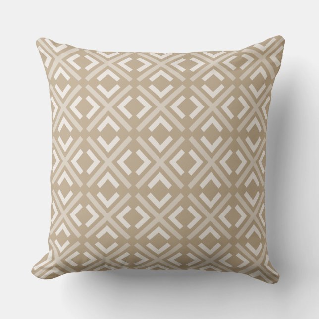 Ethnic Brown Moroccan Inspired Mönster Kudde (Framsida)