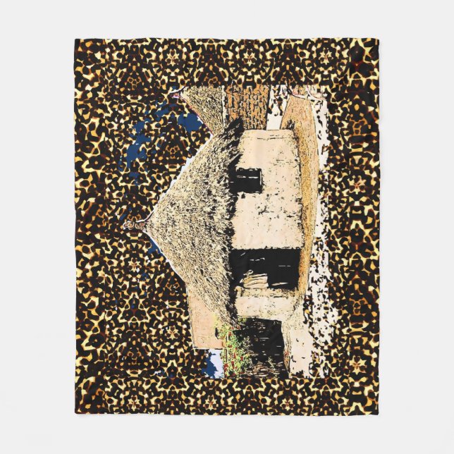 Ethnic decor african house fleecefilt (Framsidan)