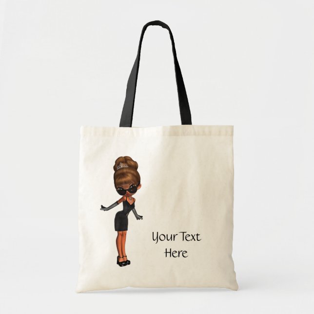 Ethnic Diva Princess Tote Bag Tygkasse (Framsidan)