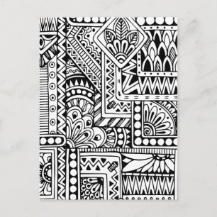 Ethnic Doodle Vykort