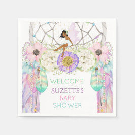 Ethnic Fairy Dream Catcher Feather Lavender Rosa Pappersservett