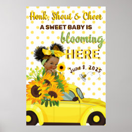 Ethnic Flicka | Gult Solrosbabyskor Poster