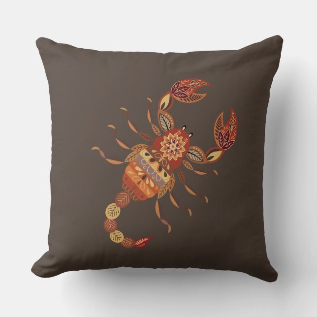 Ethnic Floral Scorpion Kudde (Framsida)