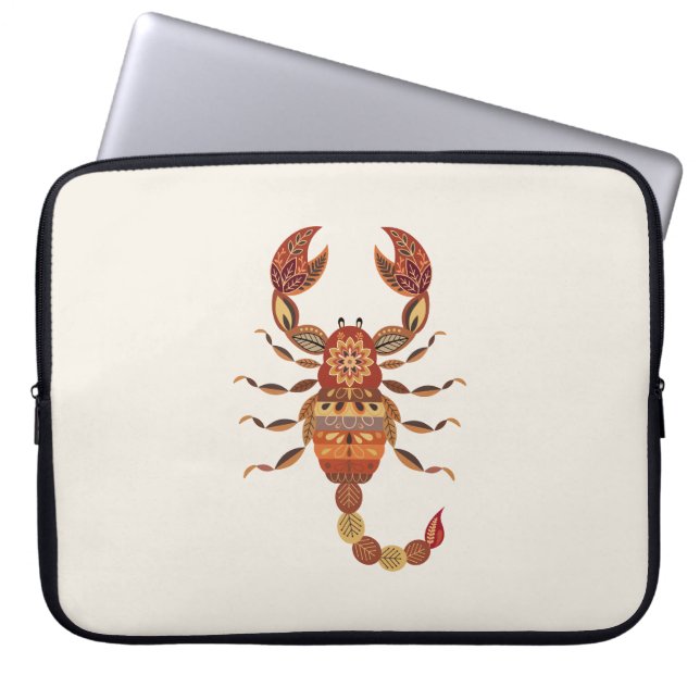 Ethnic Floral Scorpion Laptop Fodral (Framsidan)