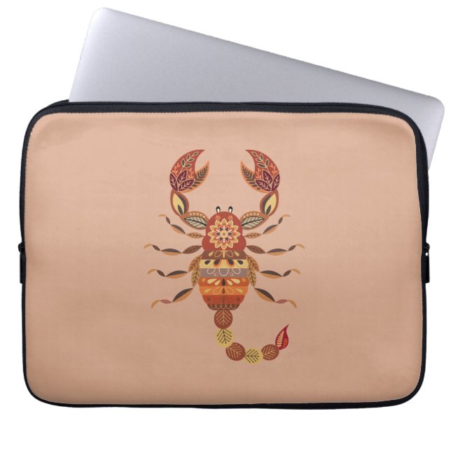 Ethnic Floral Scorpion Laptop Fodral (Framsidan)
