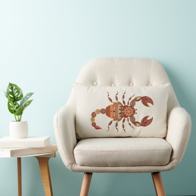Ethnic Floral Scorpion Lumbarkudde (Stol)