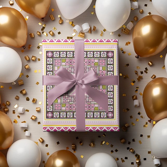 Ethnic gräns art presentpapper (ethnic traditional birthday packing gift wrap,gift wrapping paper,return gift wrap paper,paper gift)