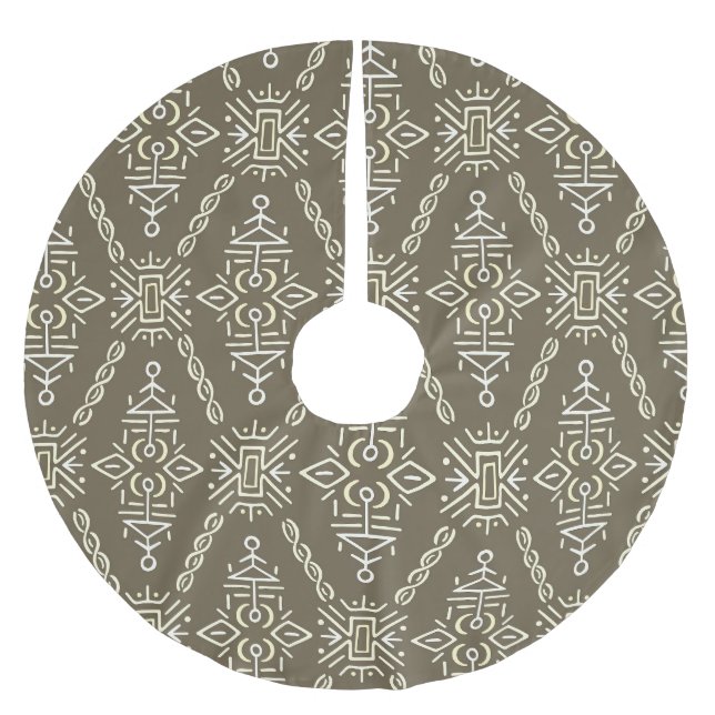 Ethnic Hand plockade Boho Tile Julgransmatta Borstad Polyester (Framsidan)