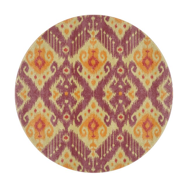 Ethnic Ikat Chevron: Traditionell bakgrund (Framsidan)