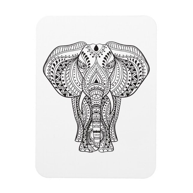 Ethnic Indian Elephant Magnet (Vertikal)